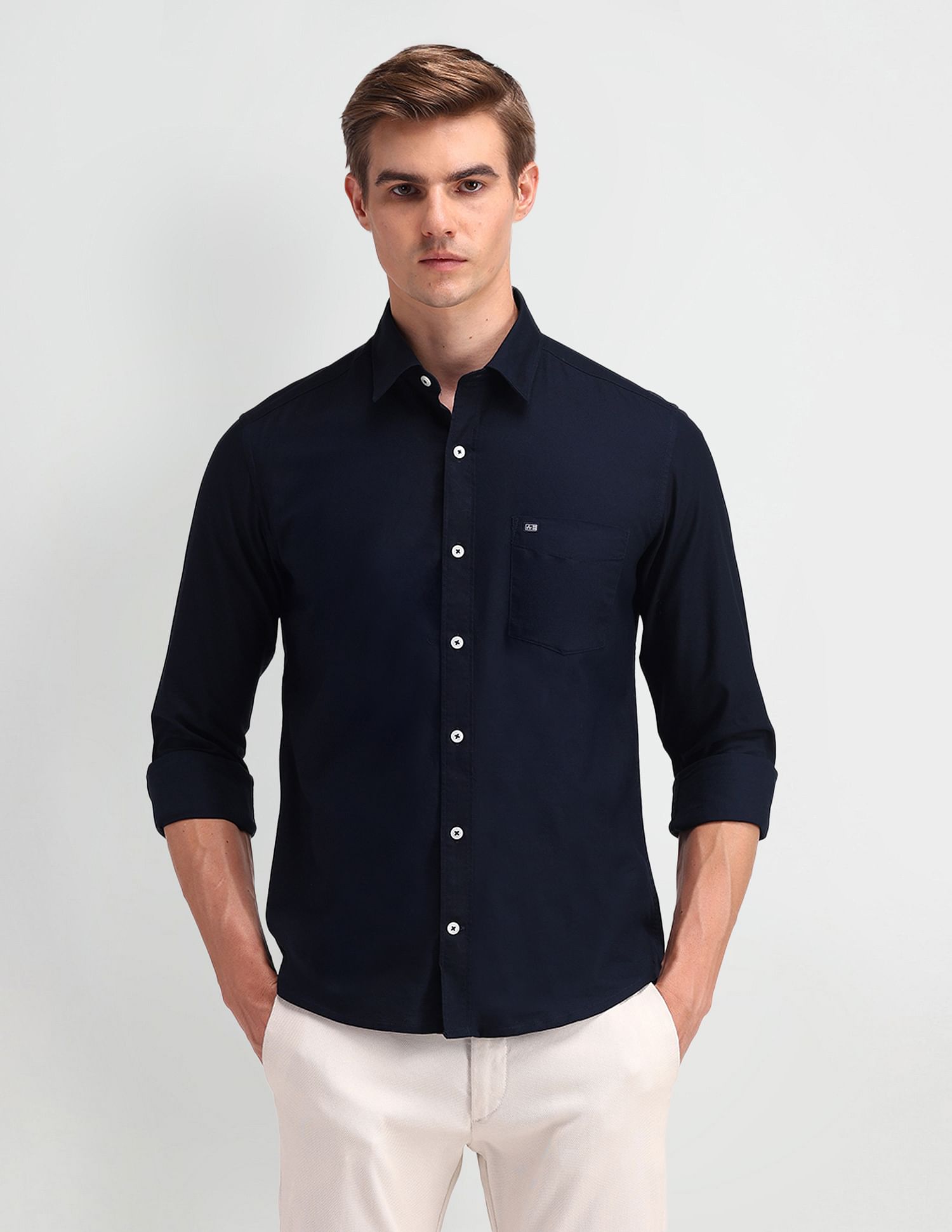 Arrow Sport Solid Cotton Shirt