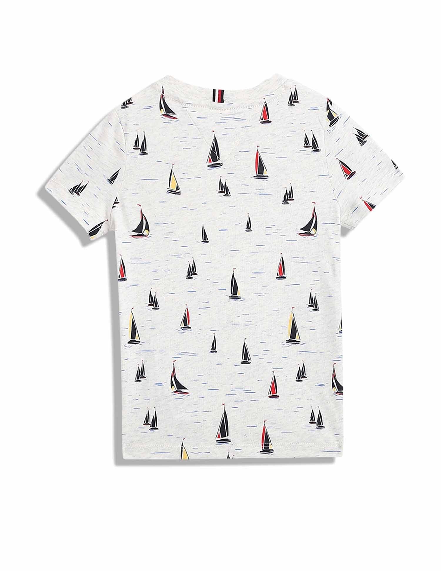 Tommy Hilfiger Kids Boys Printed Regular-Fit Cotton T-Shirt