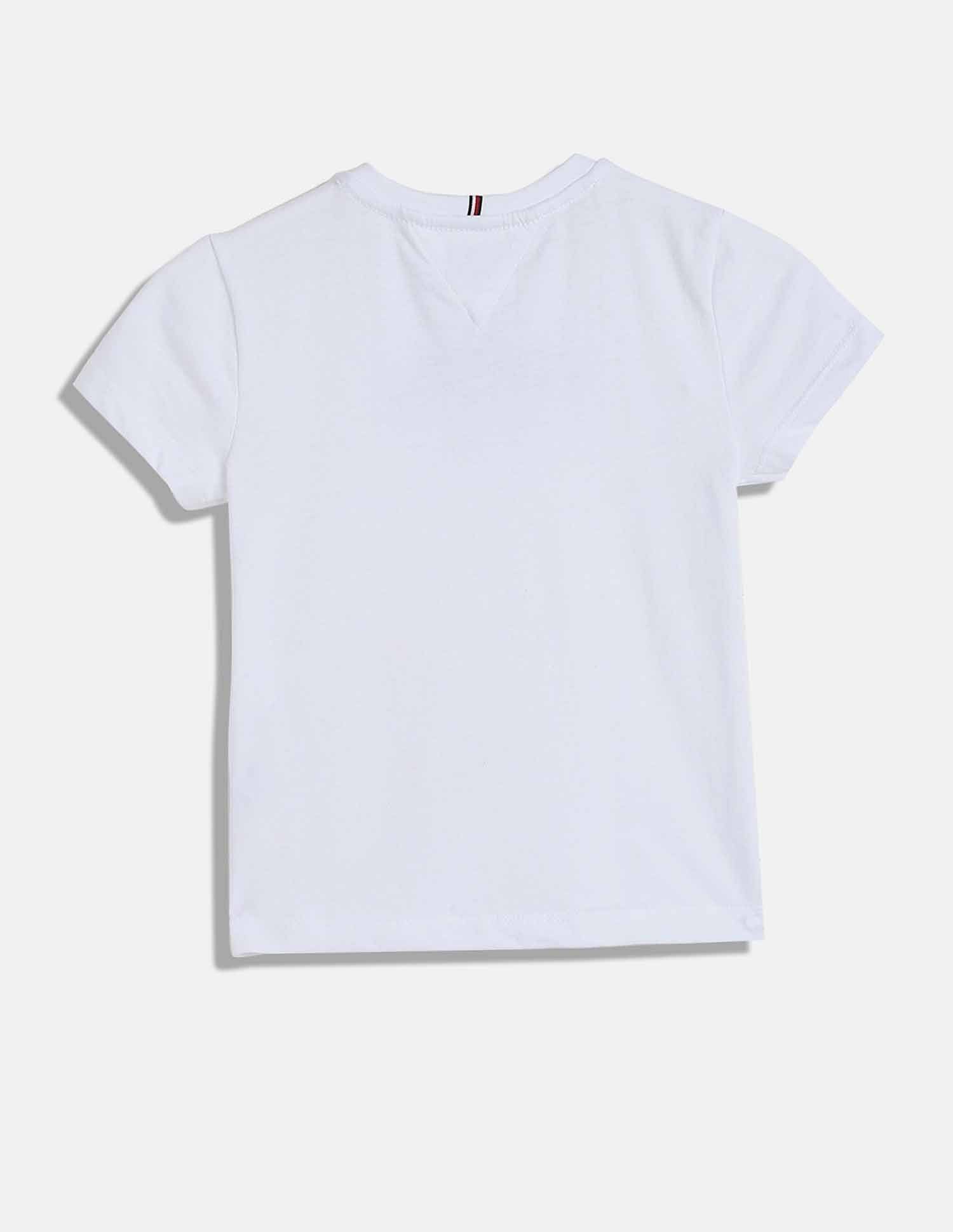 Tommy Hilfiger Kids Girls Logo Regular-Fit Cotton T-Shirt