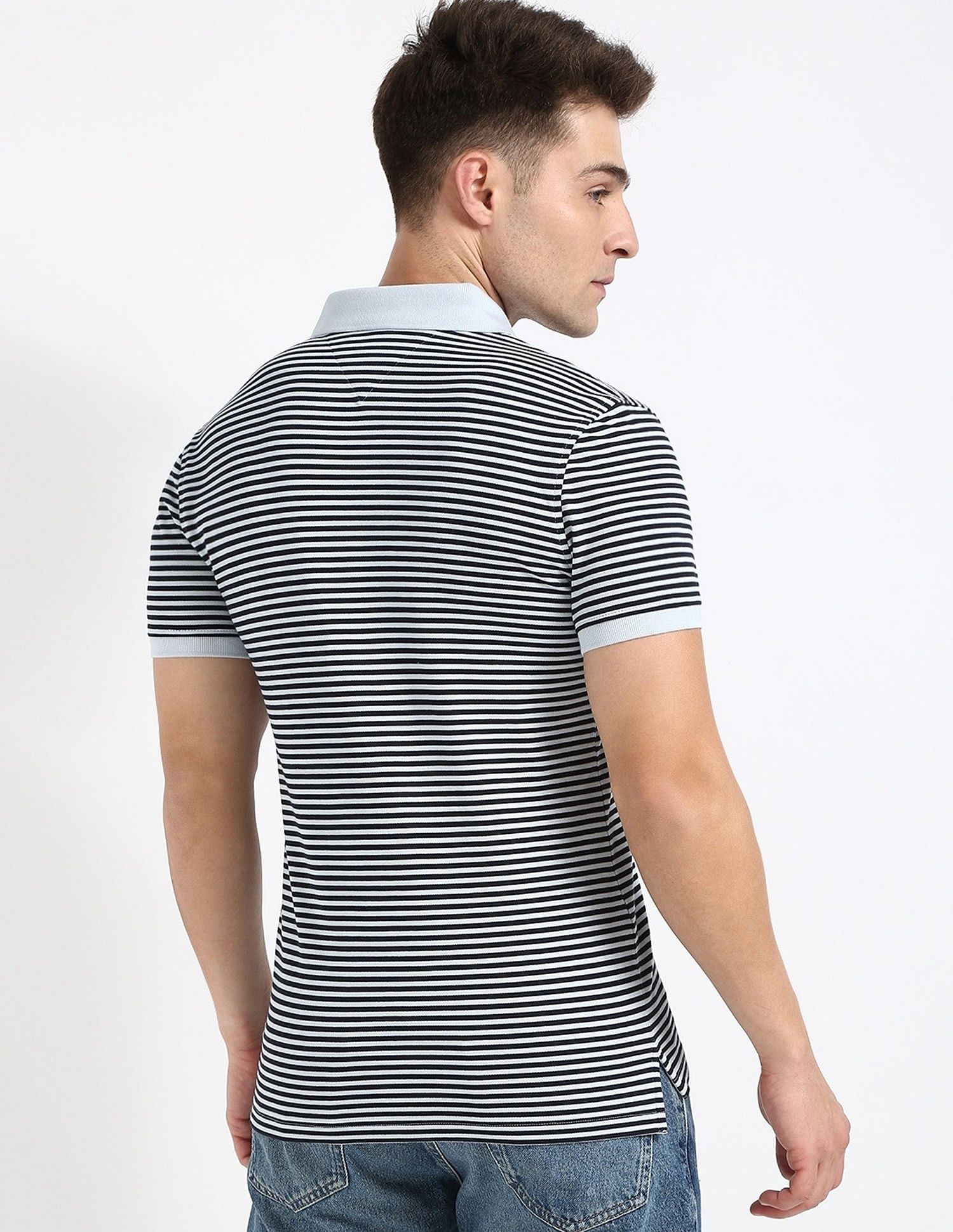 Tommy Hilfiger Striped Slim-Fit Cotton Polo Shirt