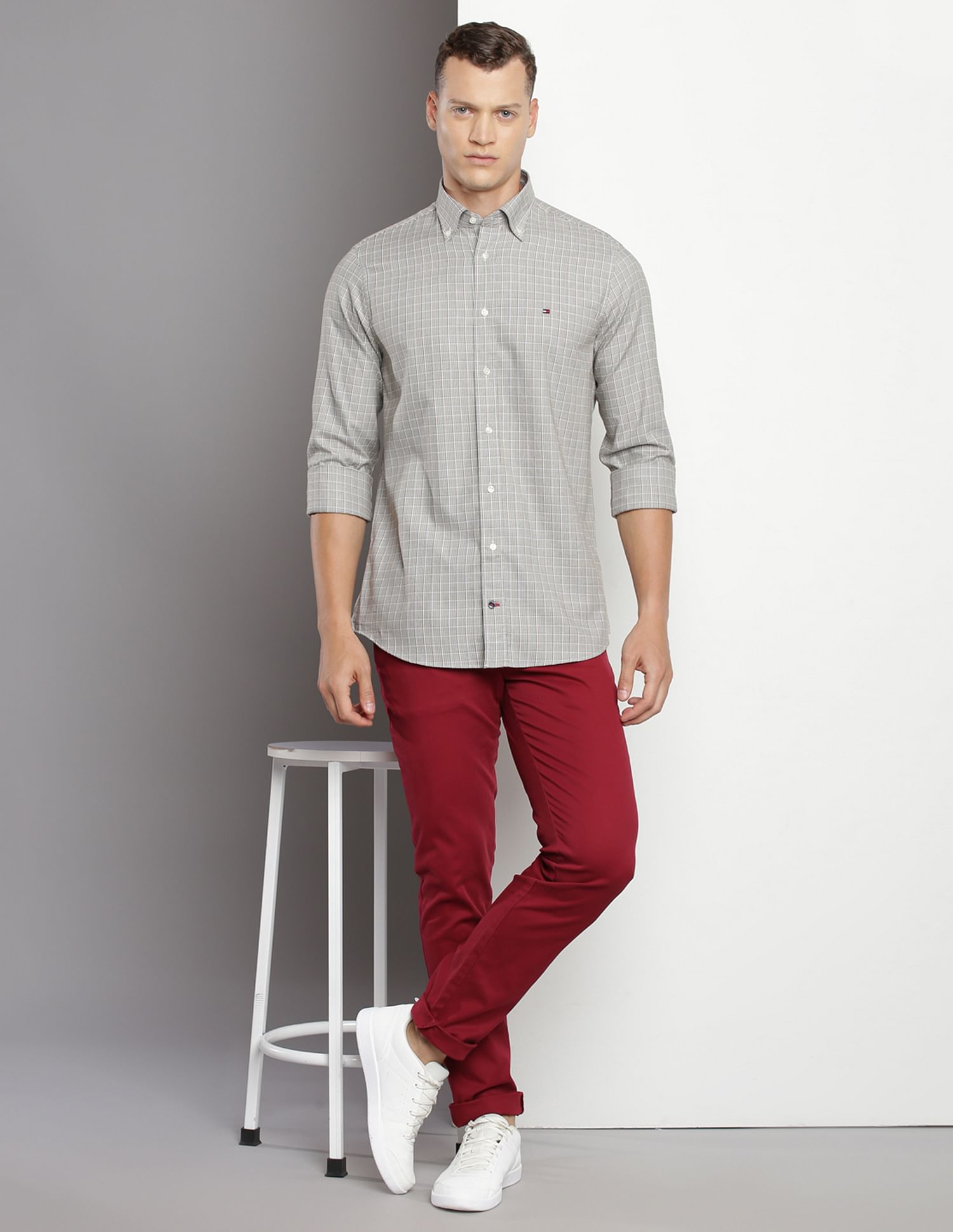 Tommy Hilfiger Mid Rise Slim Fit Trousers