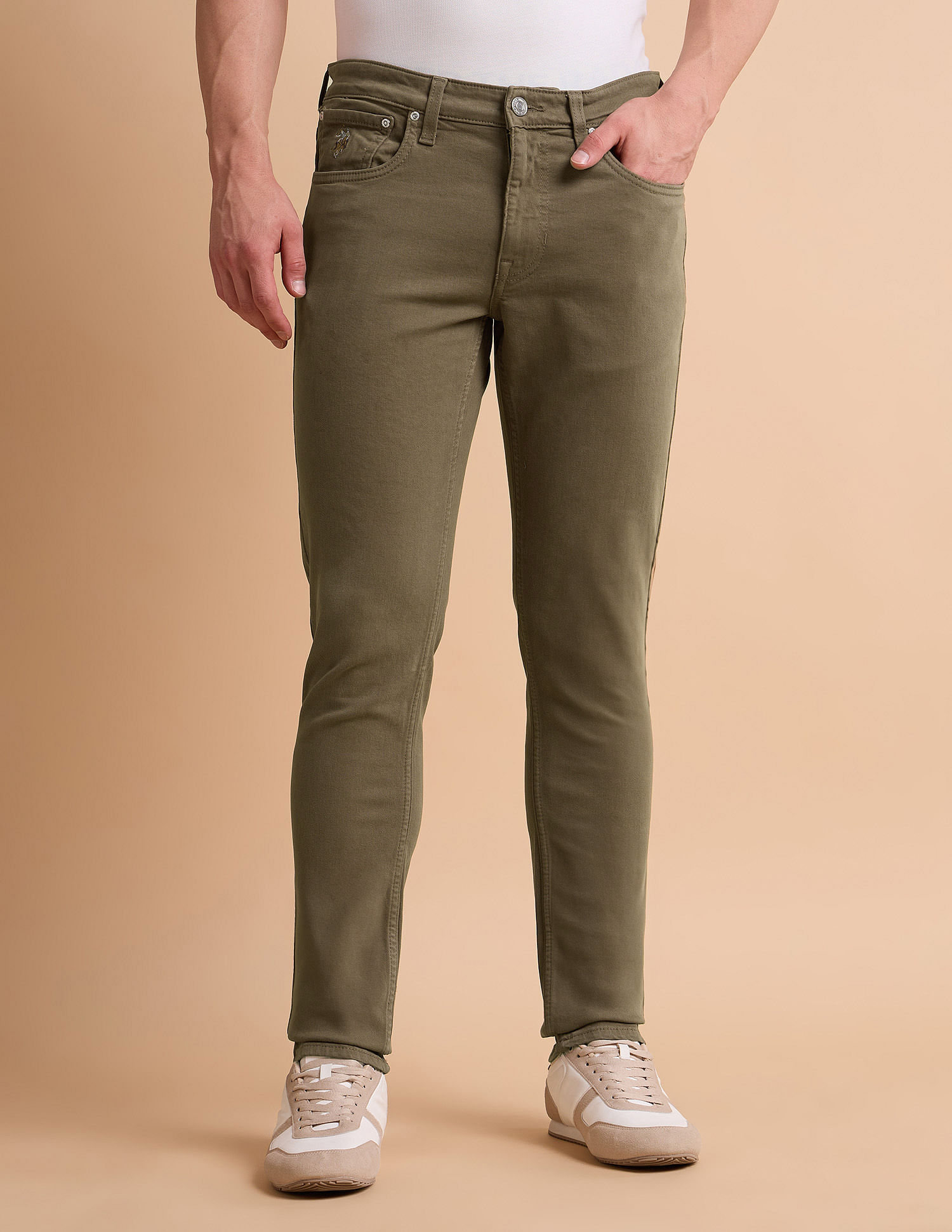 U.S. Polo Assn. Denim Co. Brandon Slim Tapered Fit Brown Jeans