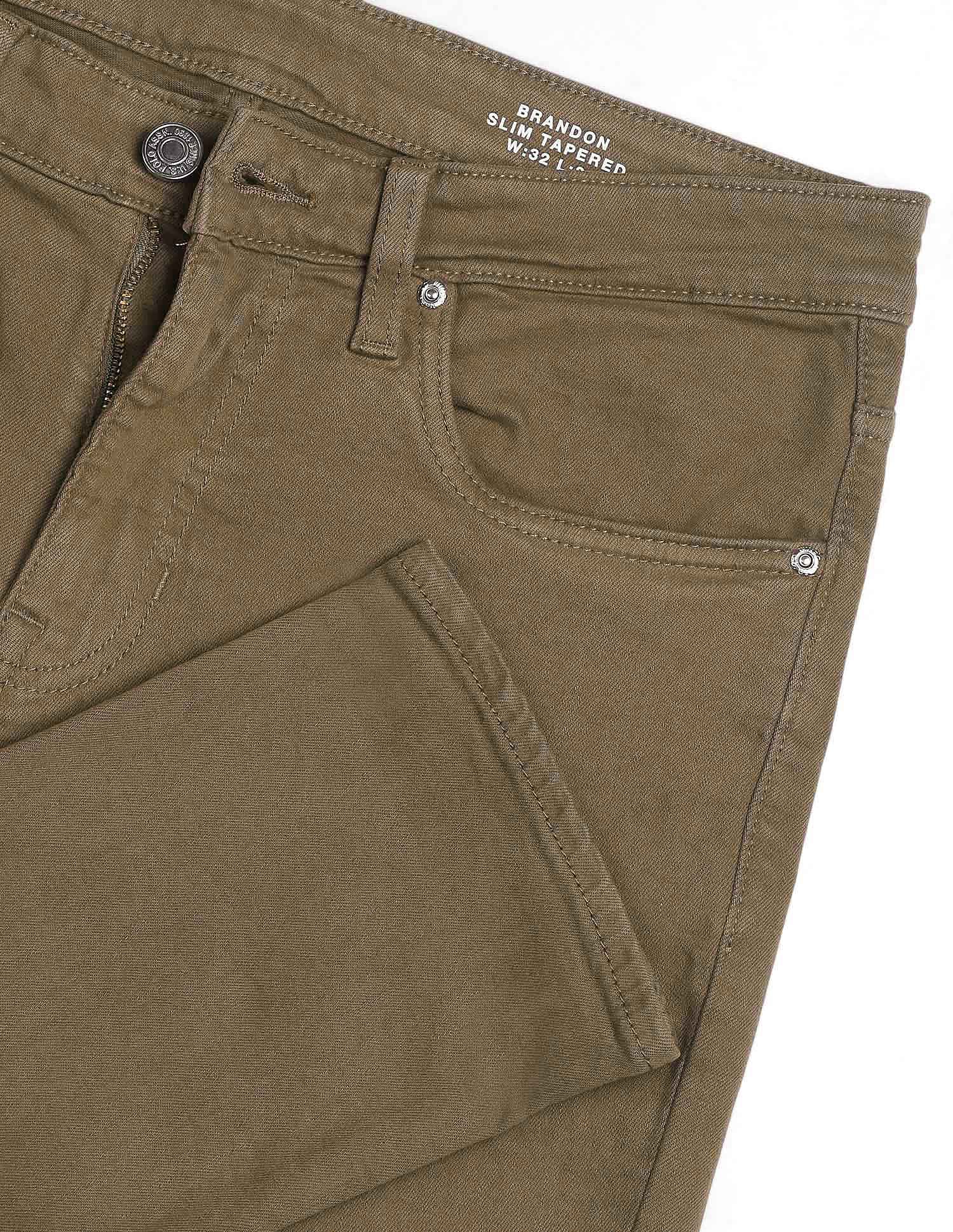 U.S. Polo Assn. Denim Co. Brandon Slim Tapered Fit Brown Jeans