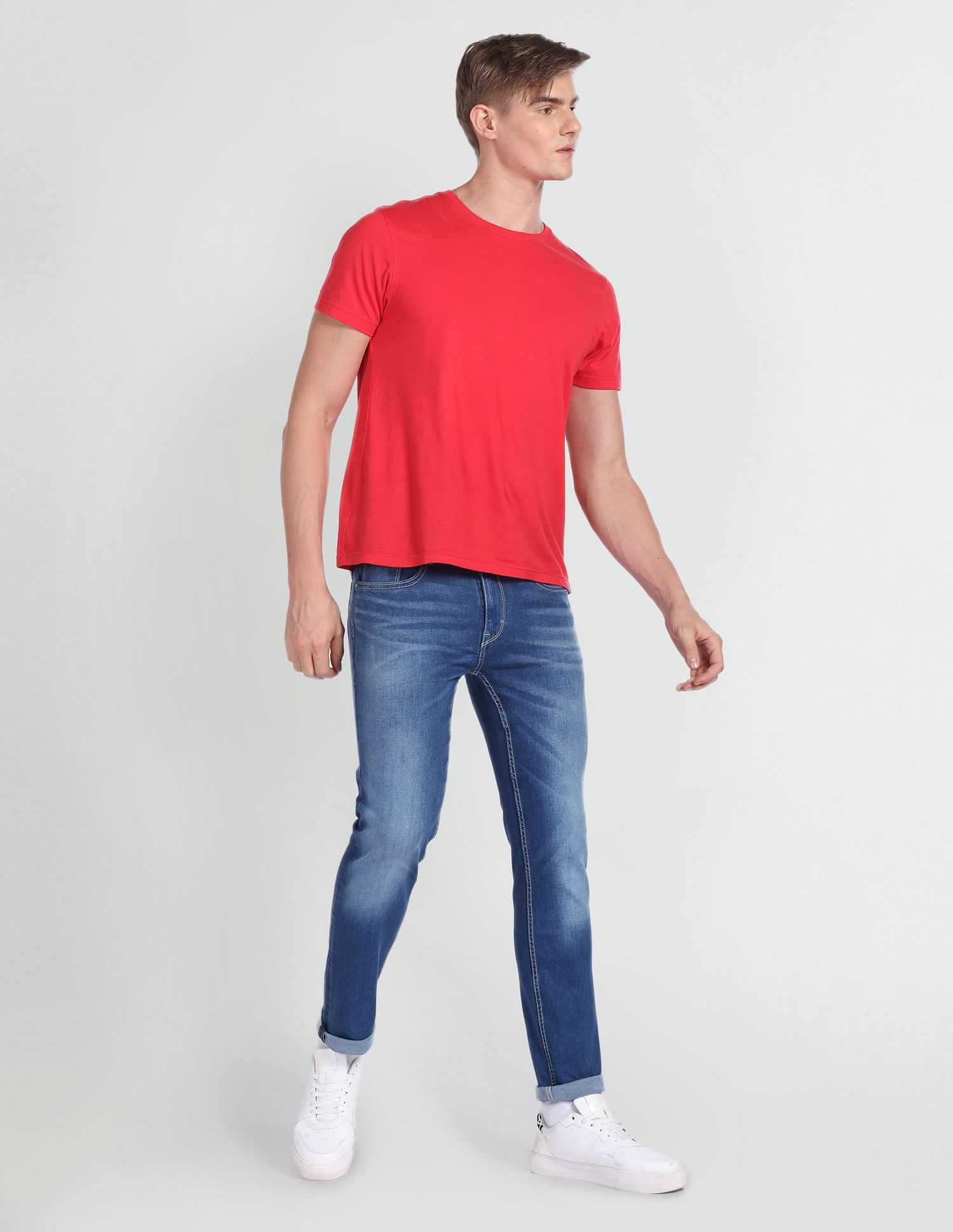 Flying Machine Slim Tapered Fit Mid Rise Jeans