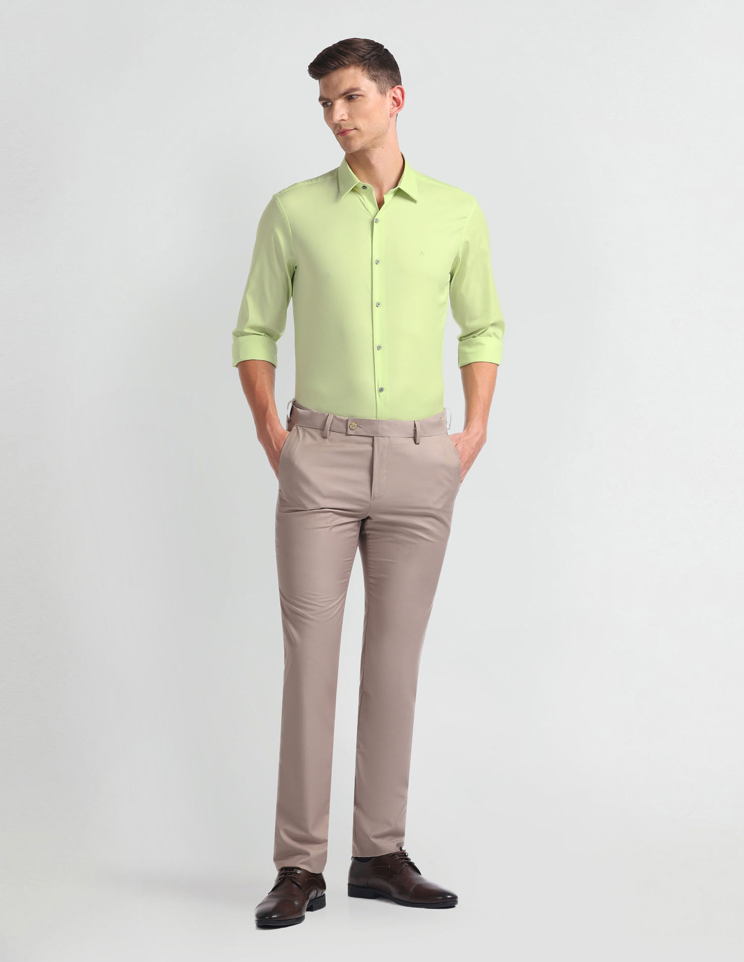Arrow Newyork Brooklyn Super Slim Fit Solid Shirt