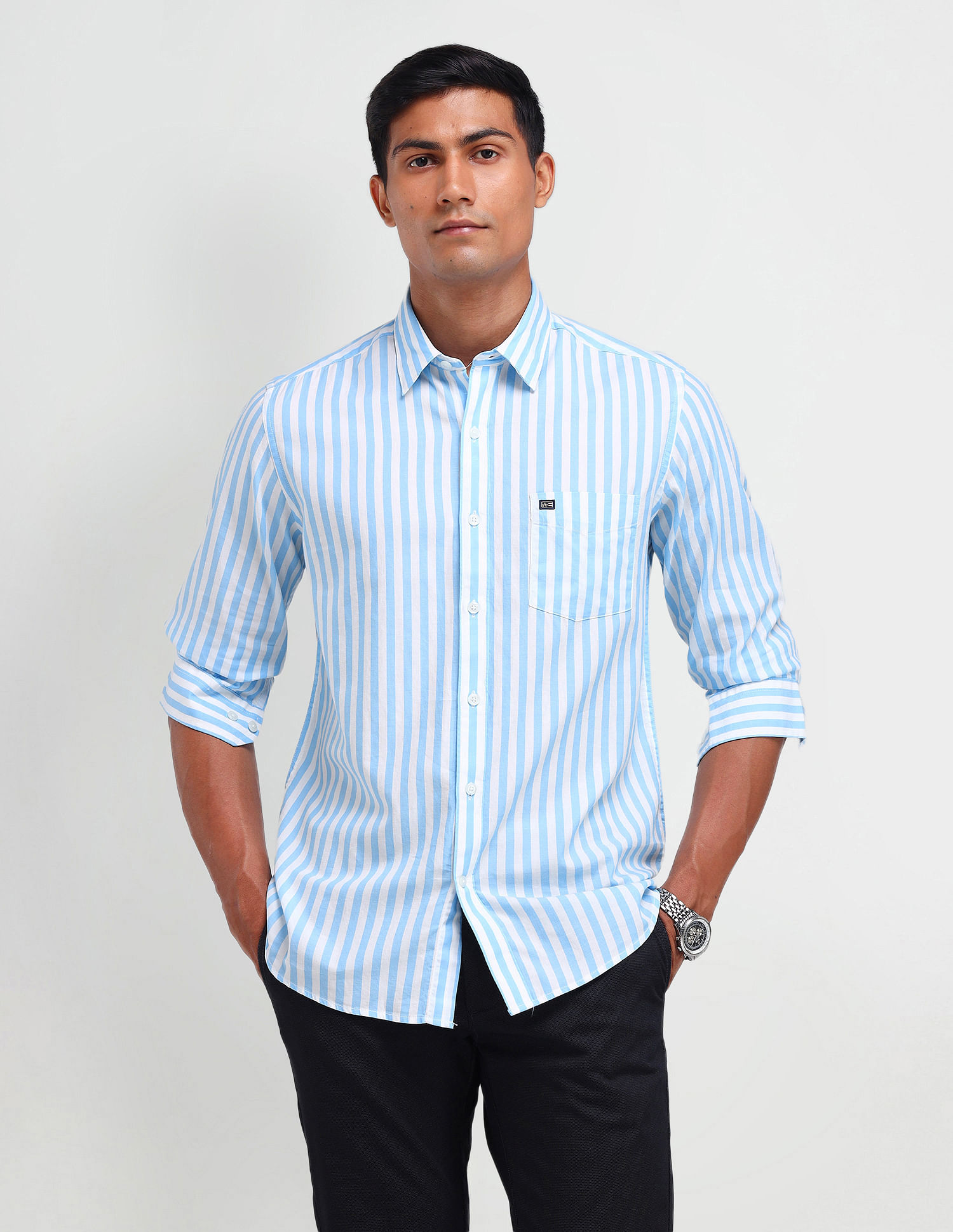 Arrow Sport Brooklyn Fit Vertical Striped Shirt
