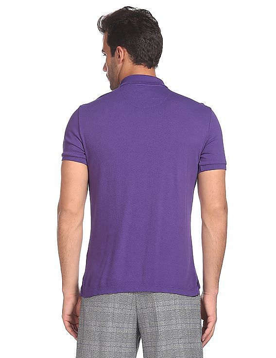 U.S. Polo Assn. Ribbed Collar Solid Polo Shirt