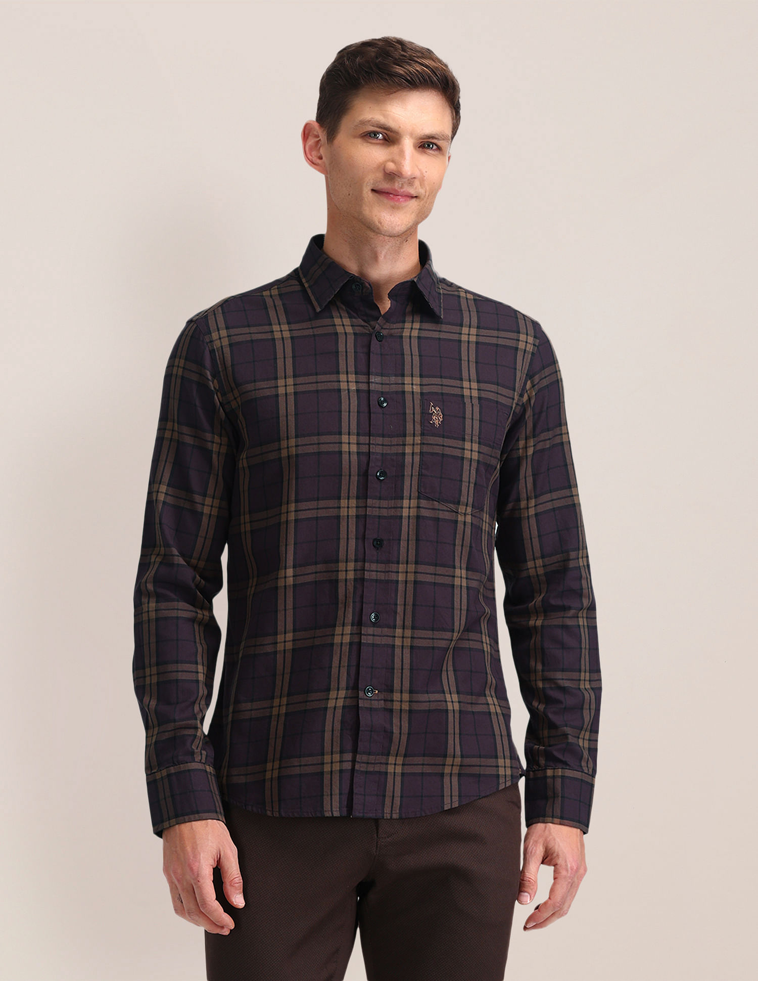 U.S. Polo Assn. Tartan Check Tailored Fit Shirt