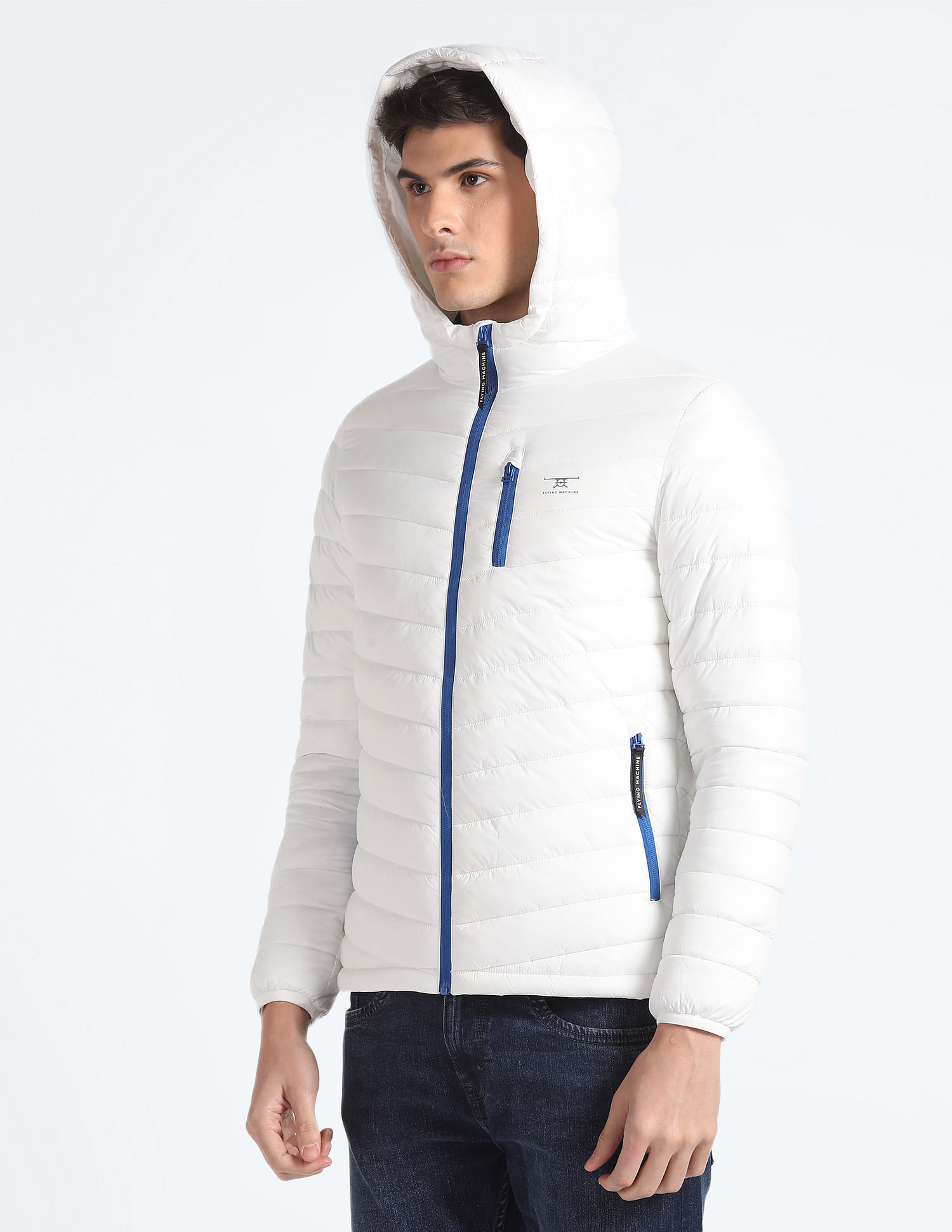 Buy Flying Machine Solid Thermo Tech Hooded Jacket - NNNOW.com