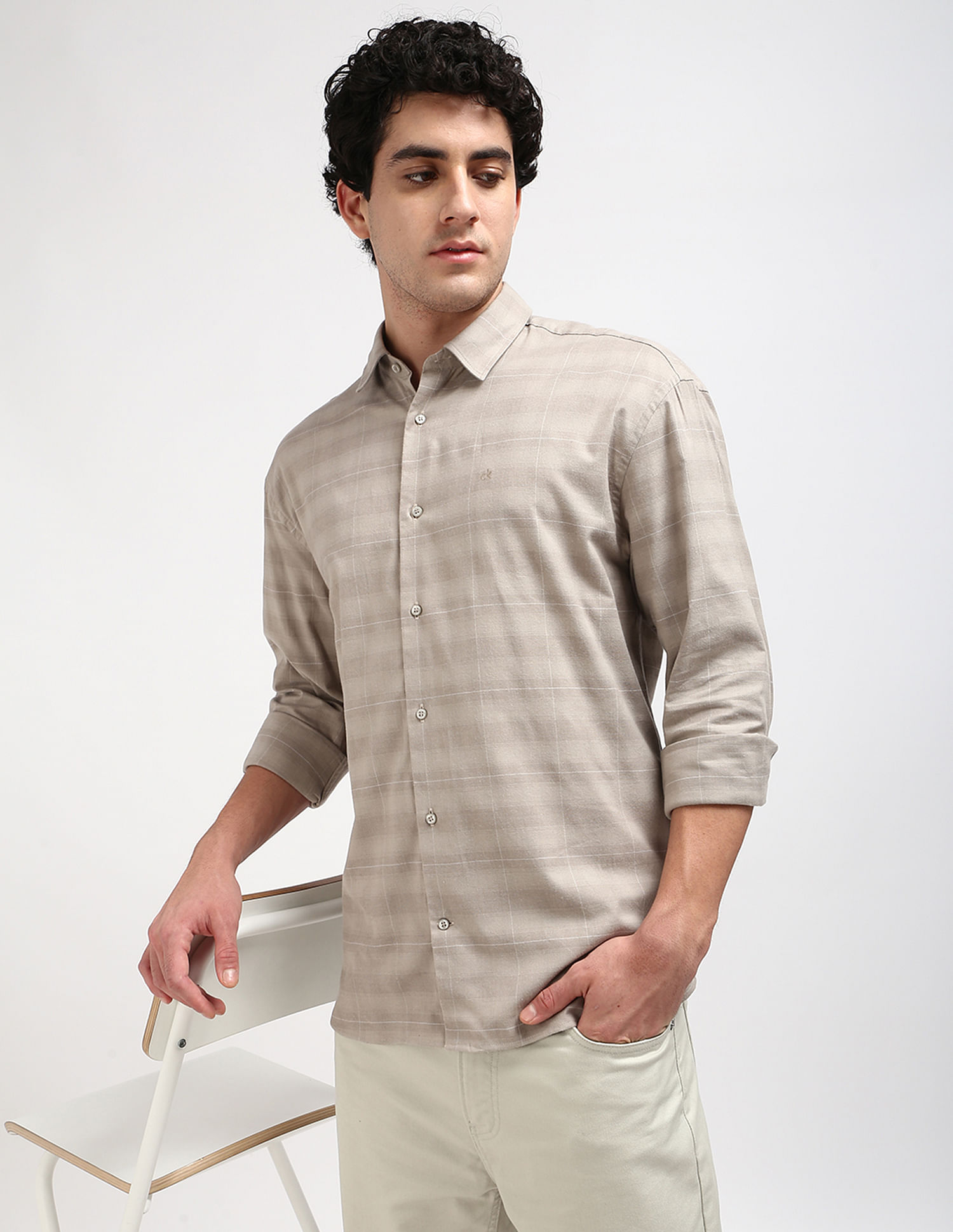 Calvin Klein Jeans Soft Twill Shadow Checked Shirt