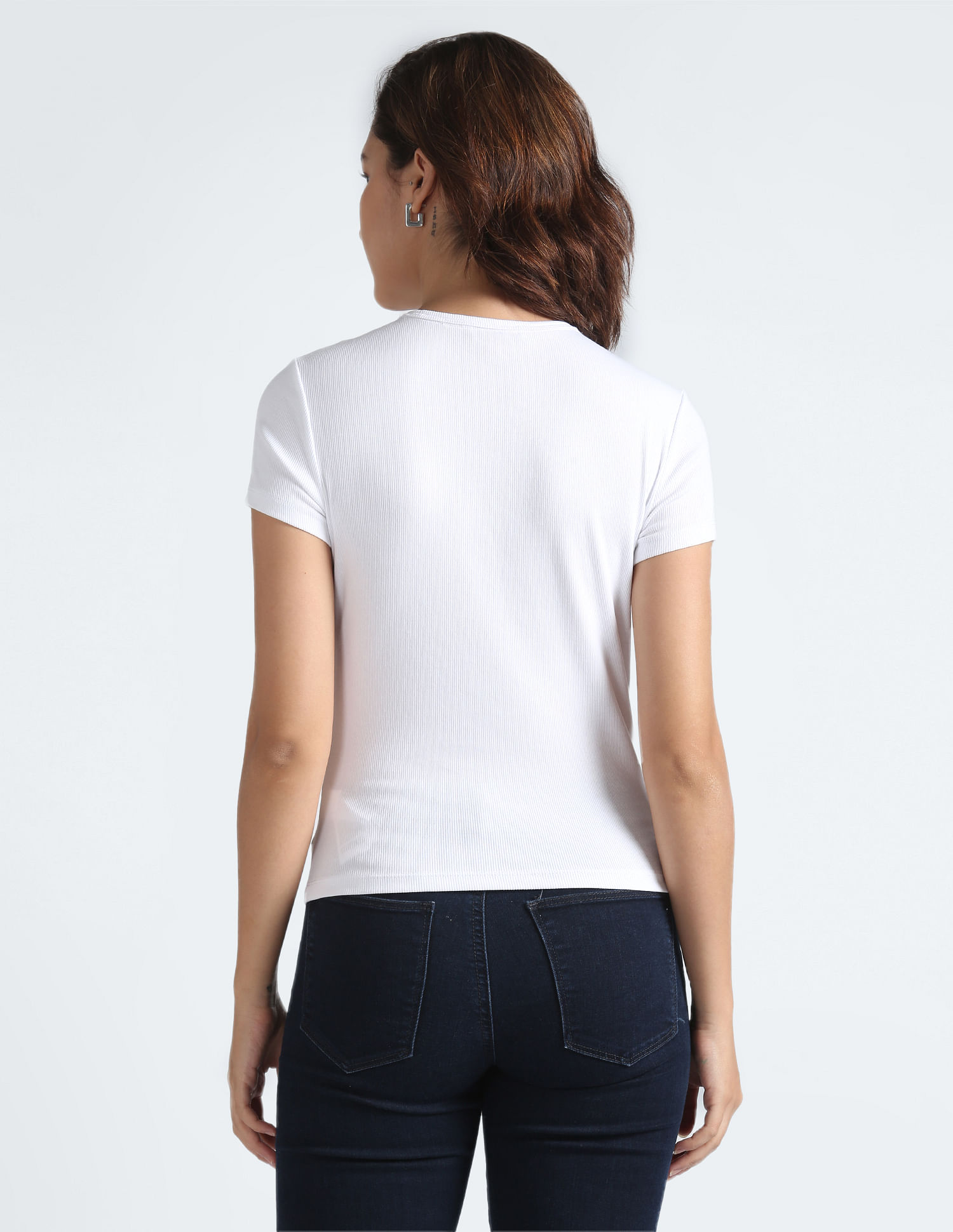 Tommy Hilfiger Sustainable Rib Knit Solid T-Shirt