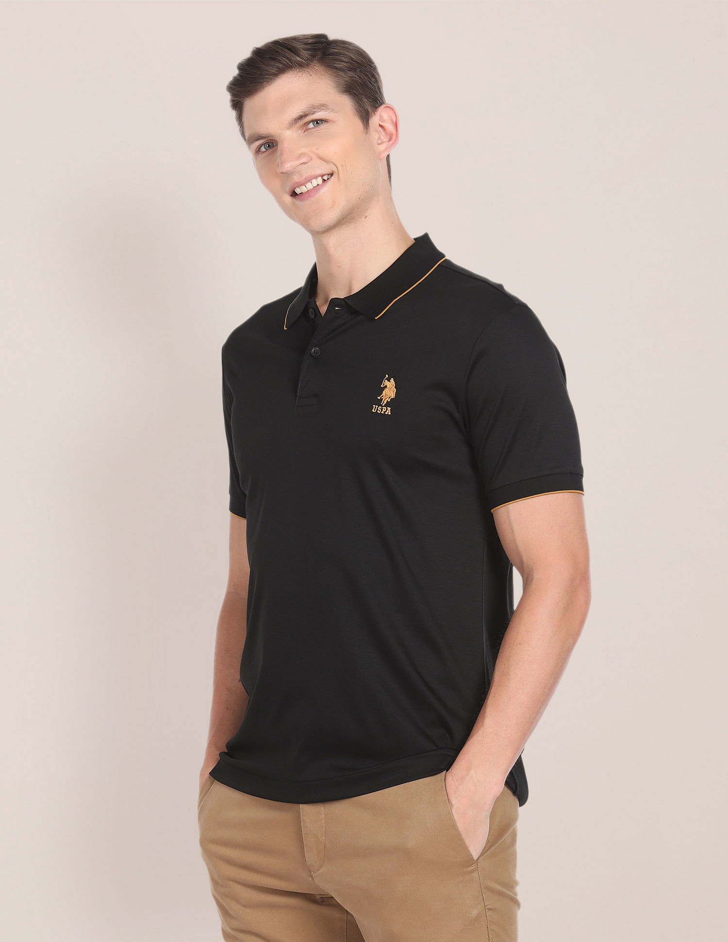 Slim cotton cheap polo shirt