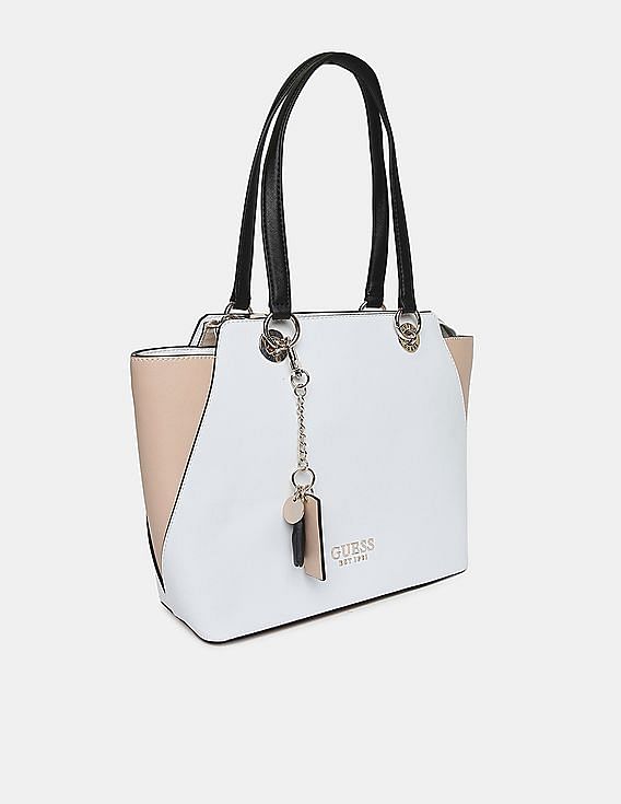 Buy GUESS Women White and Brown Regina Elite Tote NNNOW