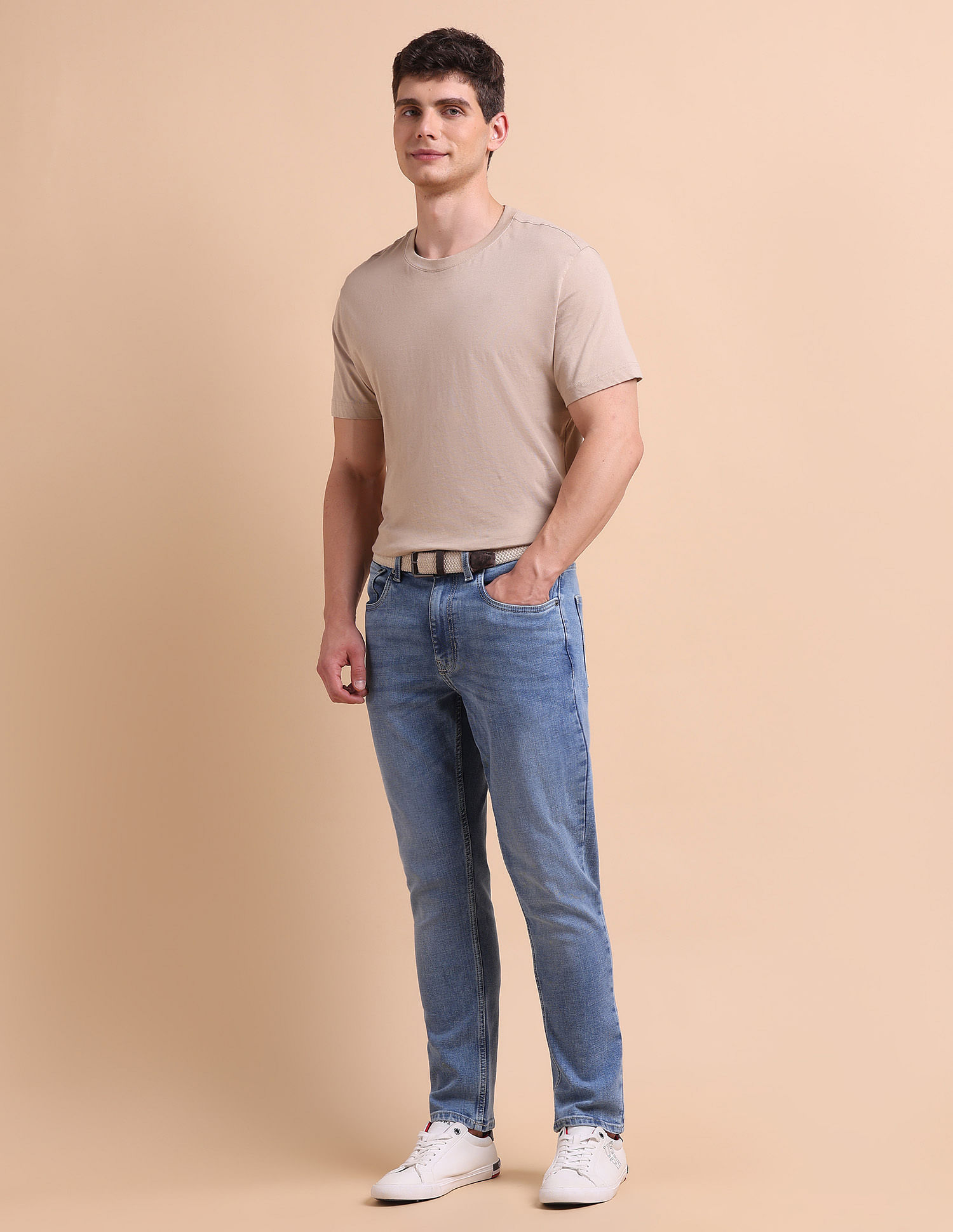 U.S. Polo Assn. Denim Co. Cole Comfort Cropped Fit Blue Jeans