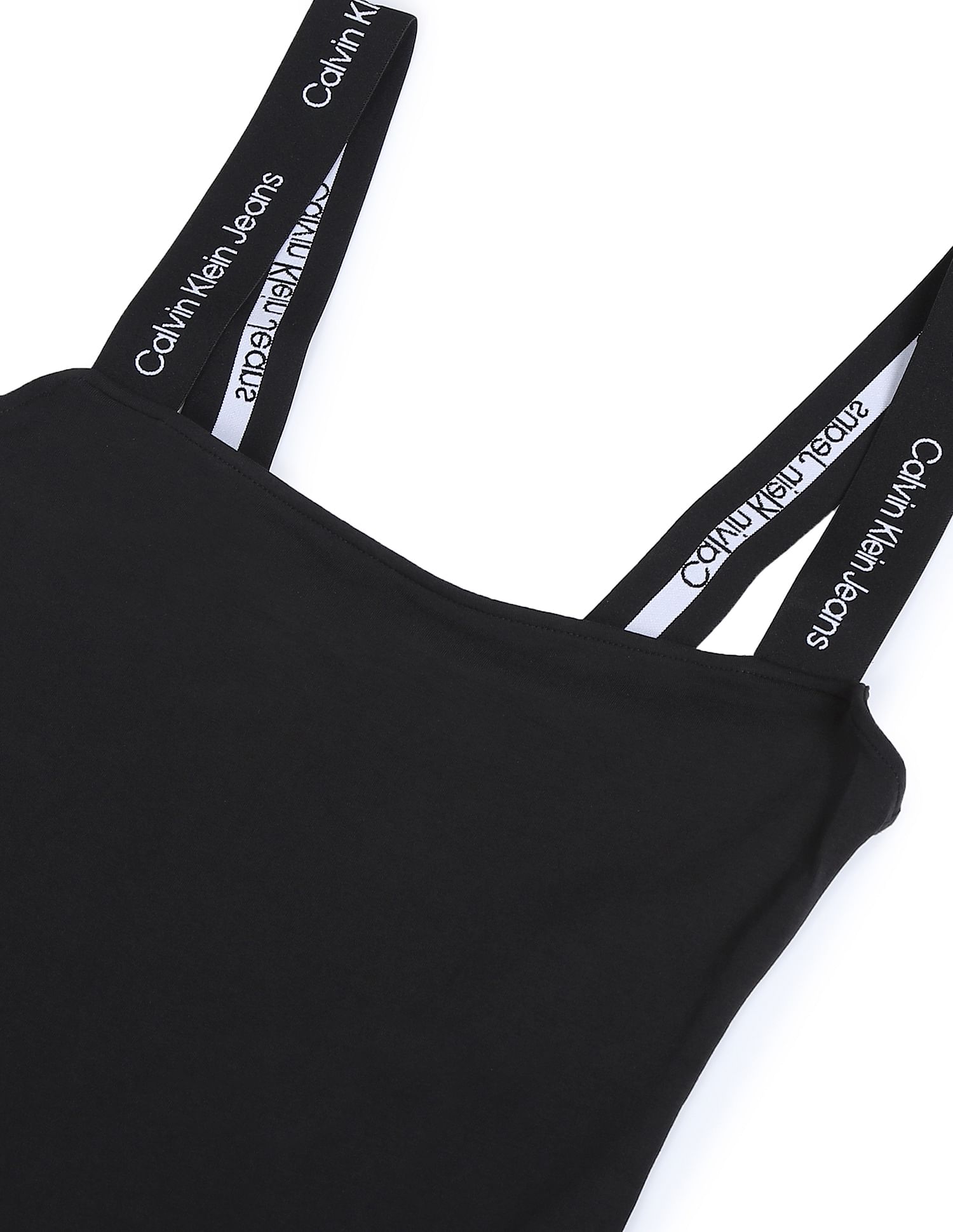 Buy Calvin Klein Jeans Women Black Straps Logo Tape Body