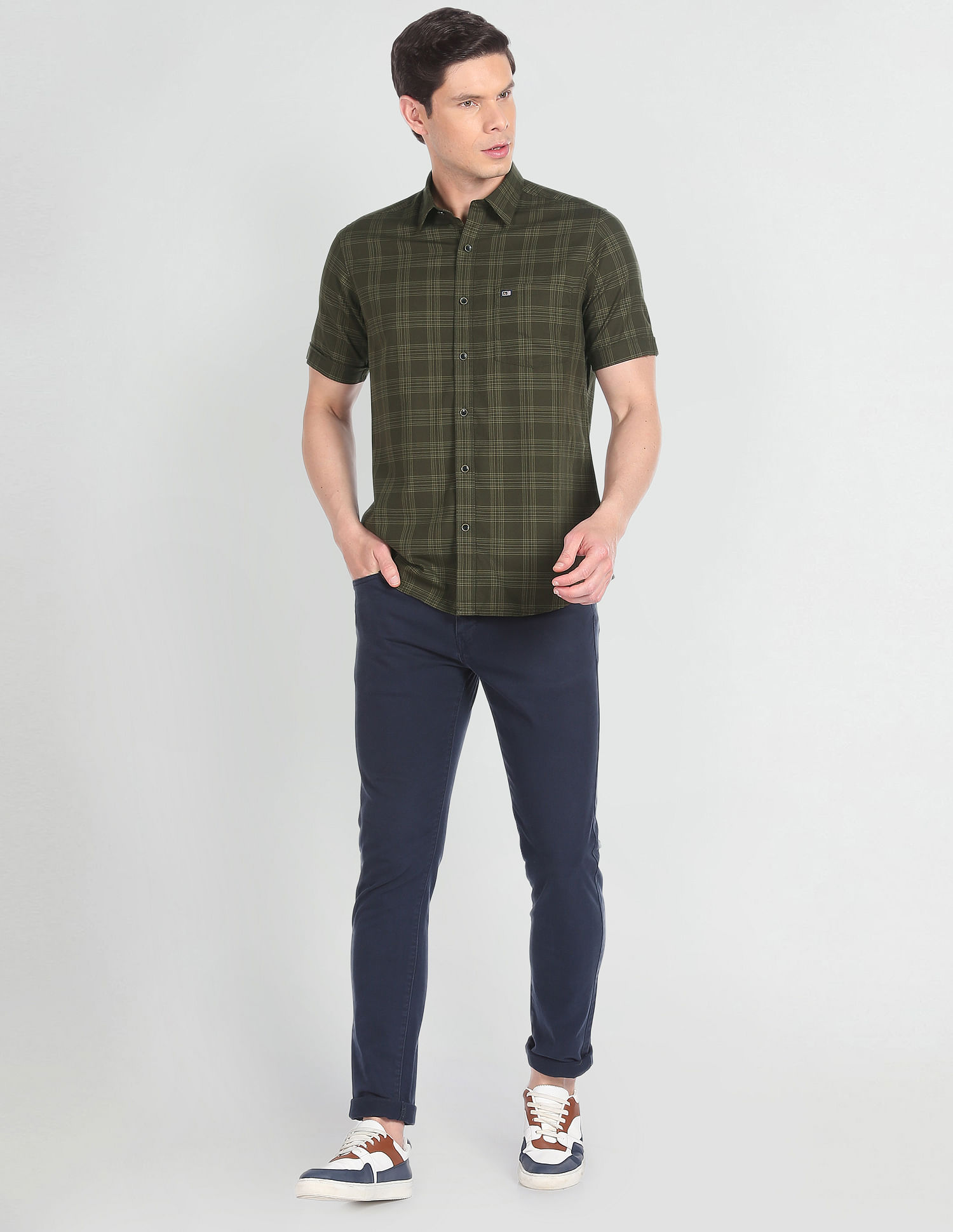 Arrow Sports Tartan Check Cotton Casual Shirt