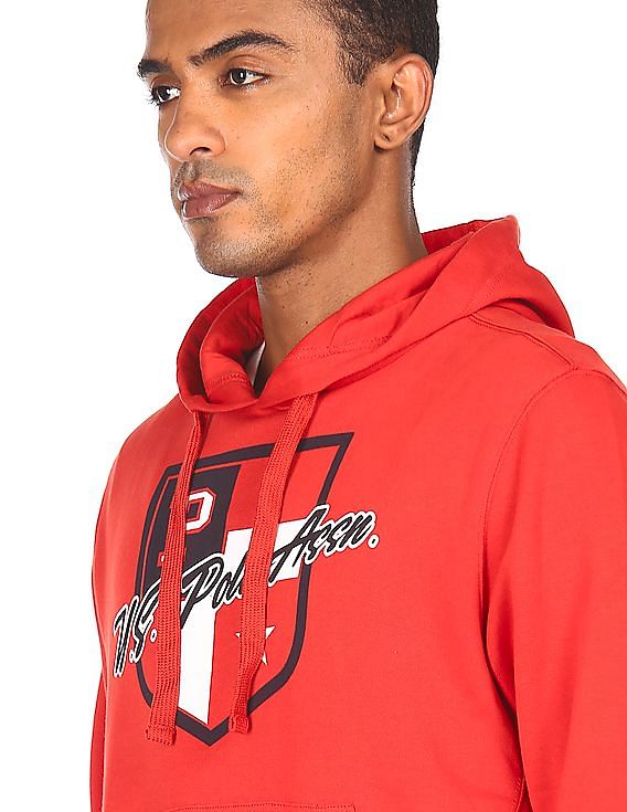 U.S. Polo Assn. Cotton Graphic Print Hooded Sweatshirt
