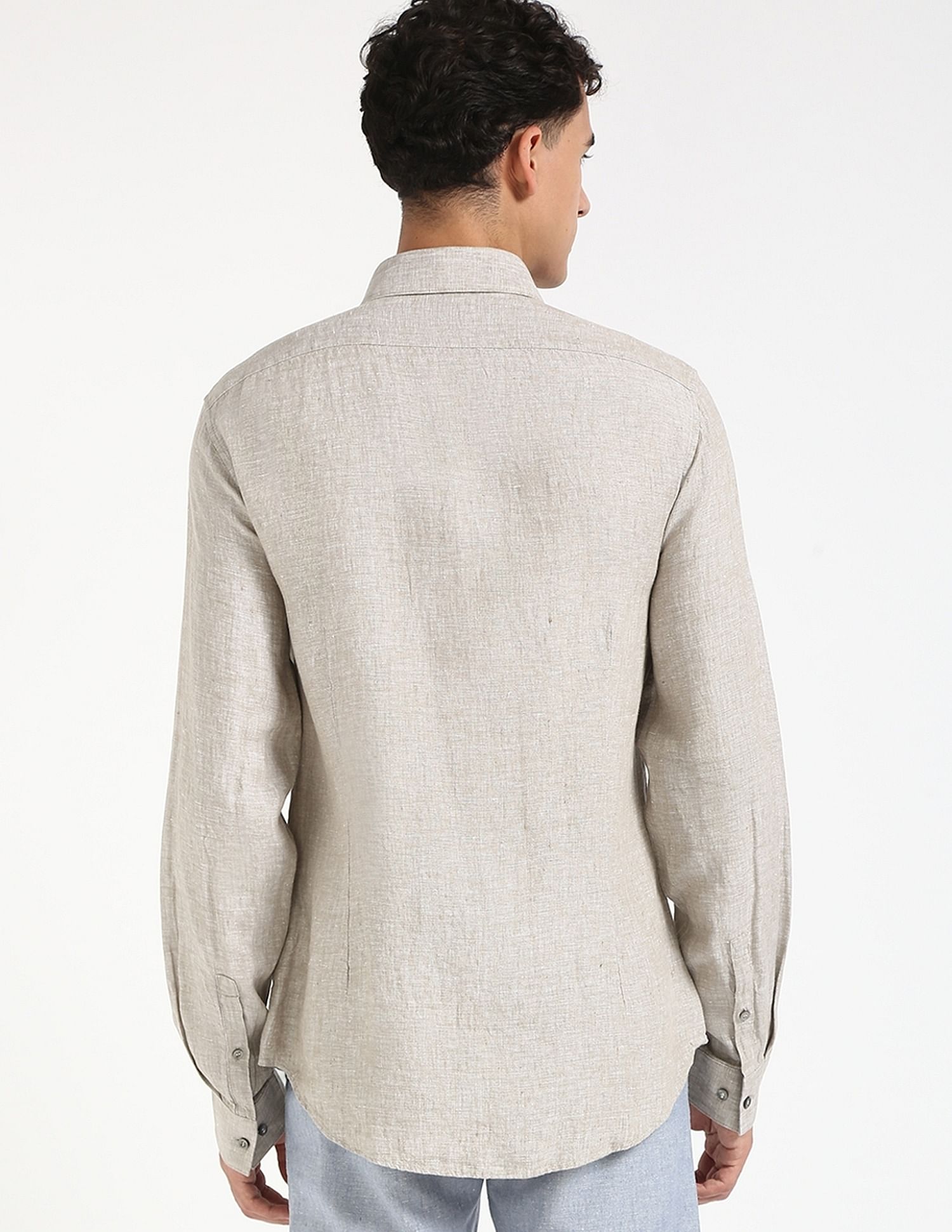 Calvin Klein Jeans Solid Slim-Fit Cotton Shirt