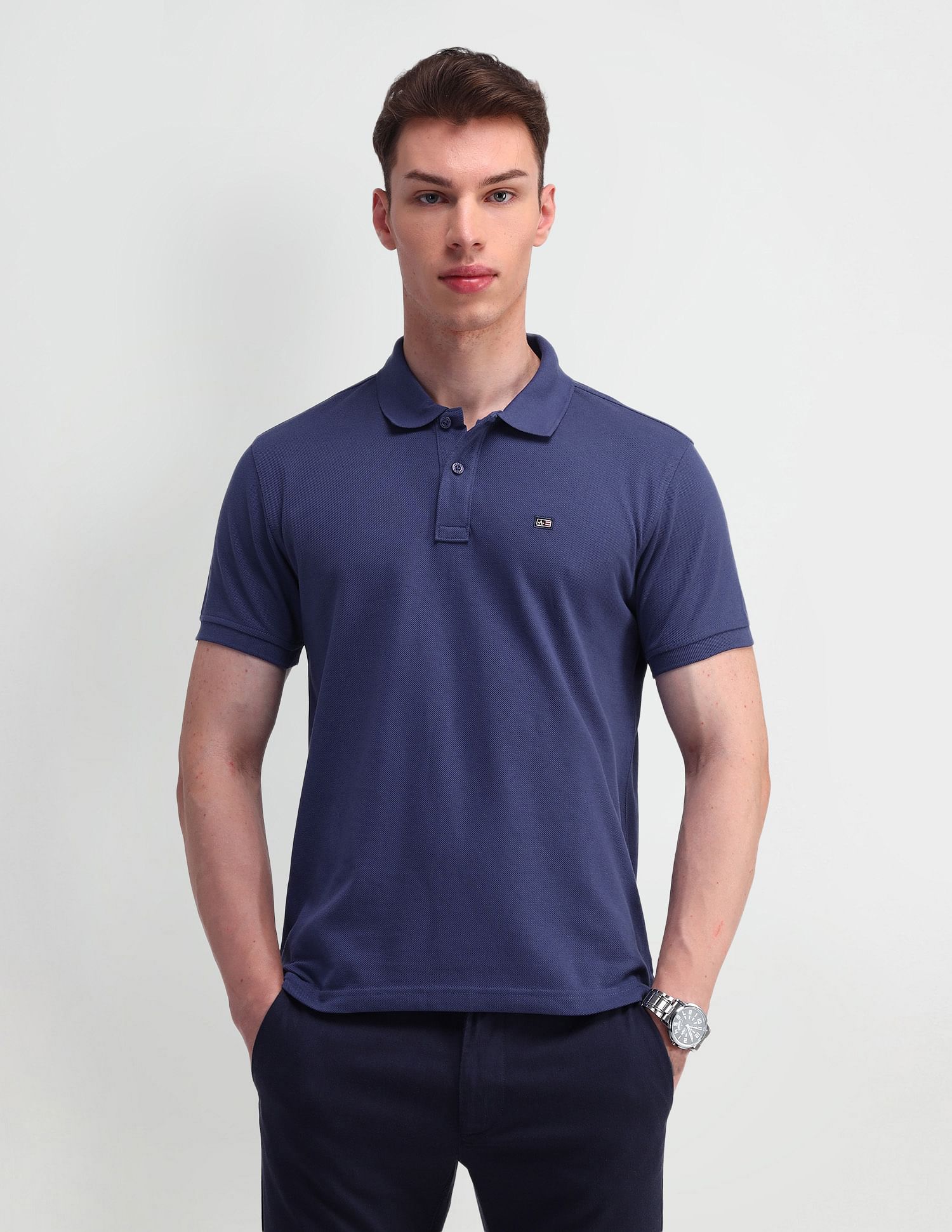 Arrow Sports Solid Regular Fit Polo Shirt