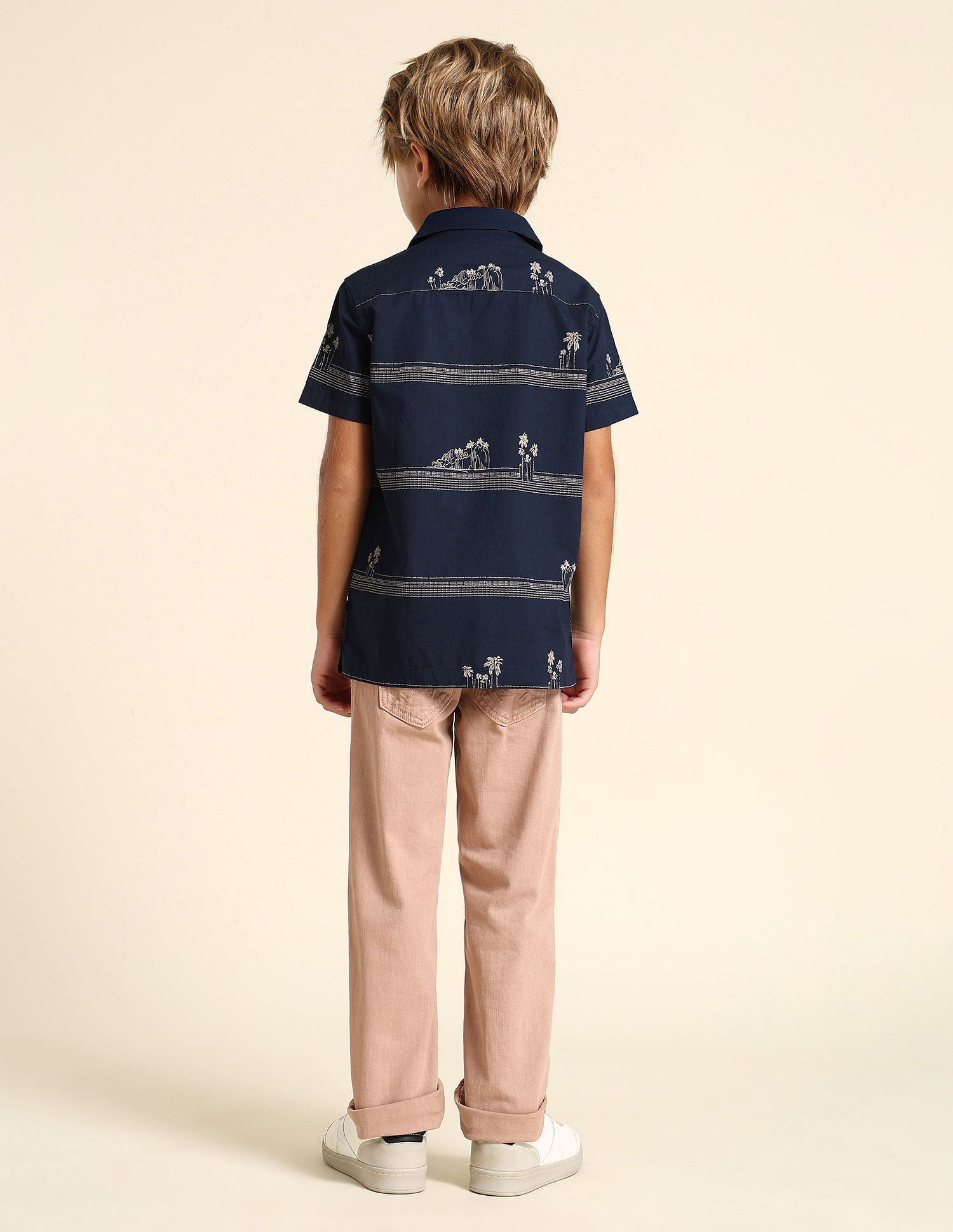 U.S. Polo Assn. Kids Boys All Over Printed Regular Fit Shirt