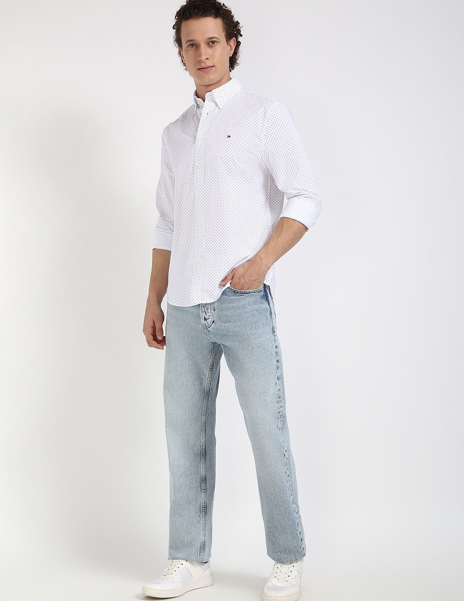 Tommy Hilfiger Printed Regular-Fit Poplin Woven Shirt