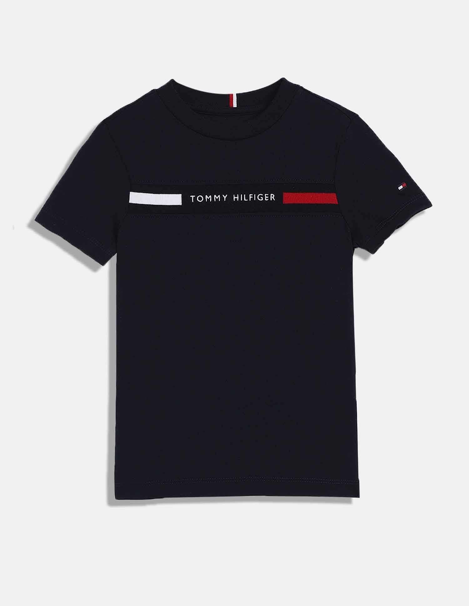 Tommy Hilfiger Kids Boys Logo Regular-Fit Cotton T-Shirt