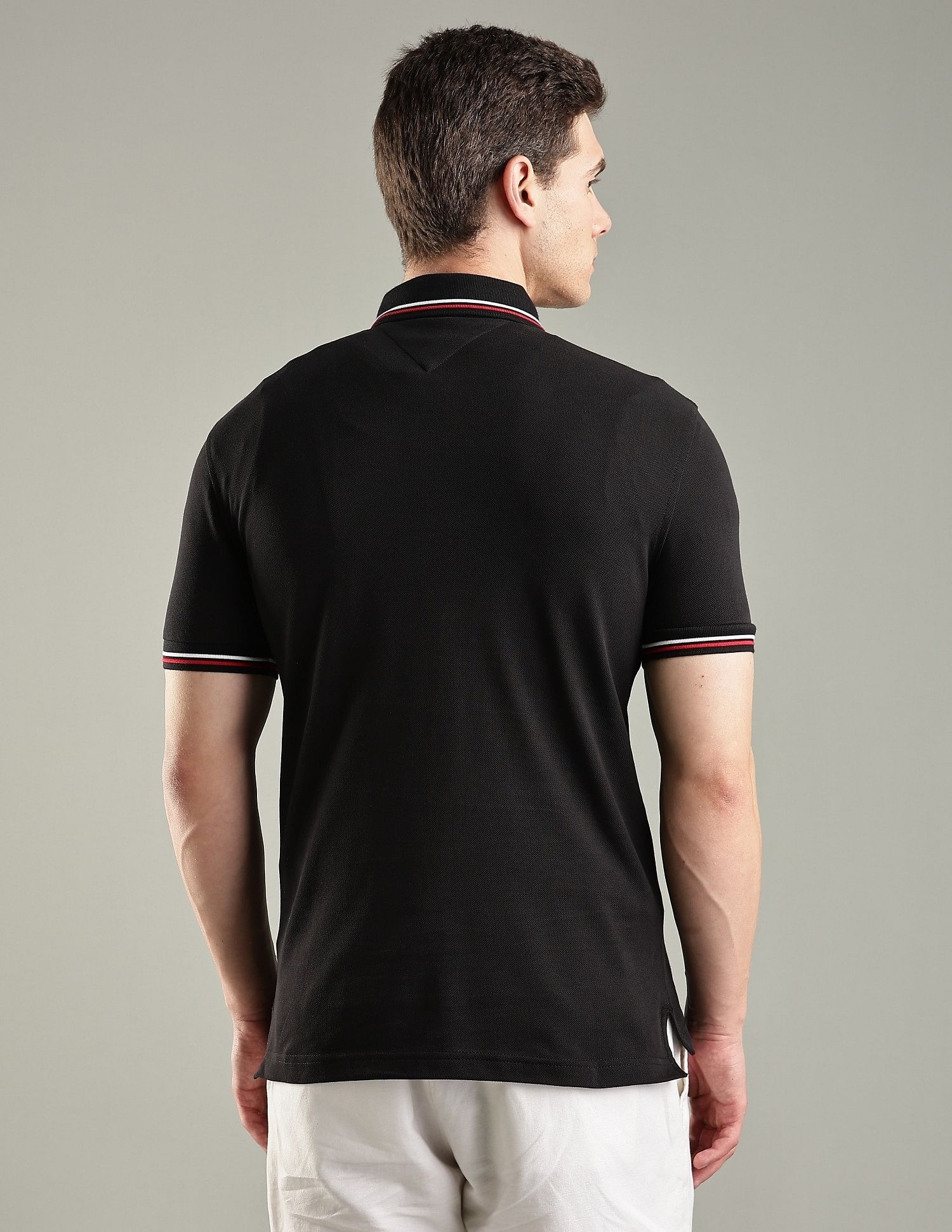 Tommy Hilfiger Solid Slim-Fit Cotton Polo T-Shirt