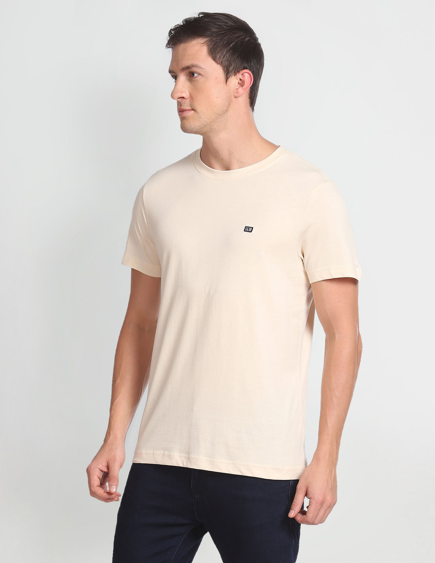 Arrow Sports Solid Cotton T-Shirt