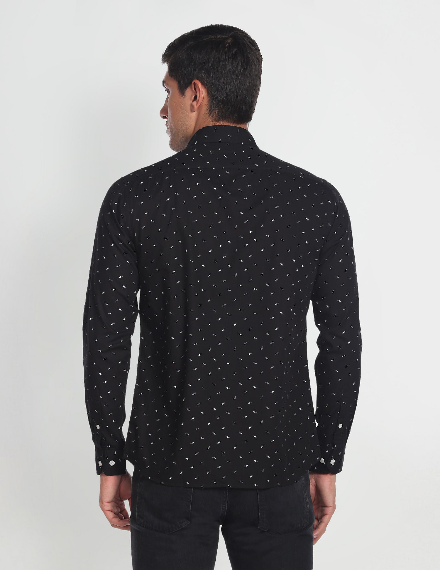 Arrow Sports Motif Print Cotton Casual Shirt
