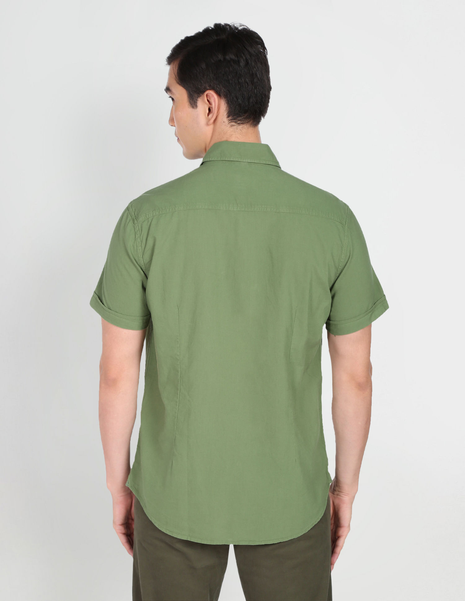 U.S. Polo Assn. Denim Co. Regular Solid Pure Cotton Casual Shirt