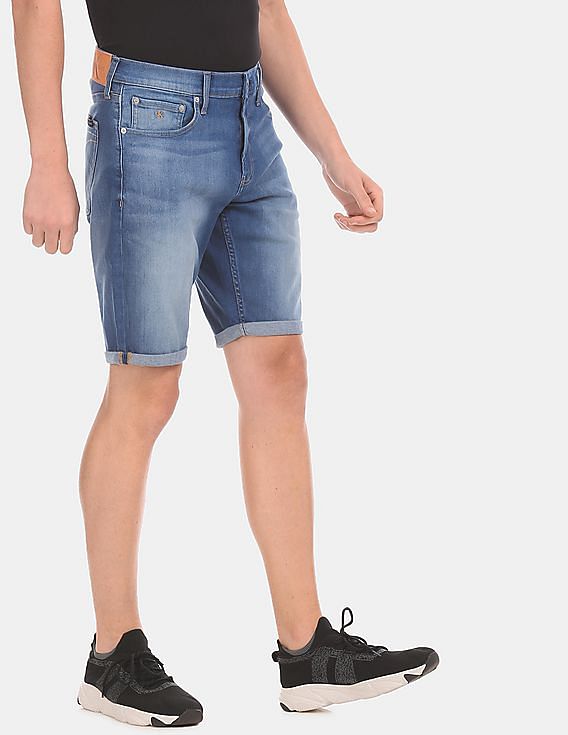 Buy Women Pure Denim Regular Fit Shorts - HIGH Rise with Folded Bottom  Online In India At Discounted Prices