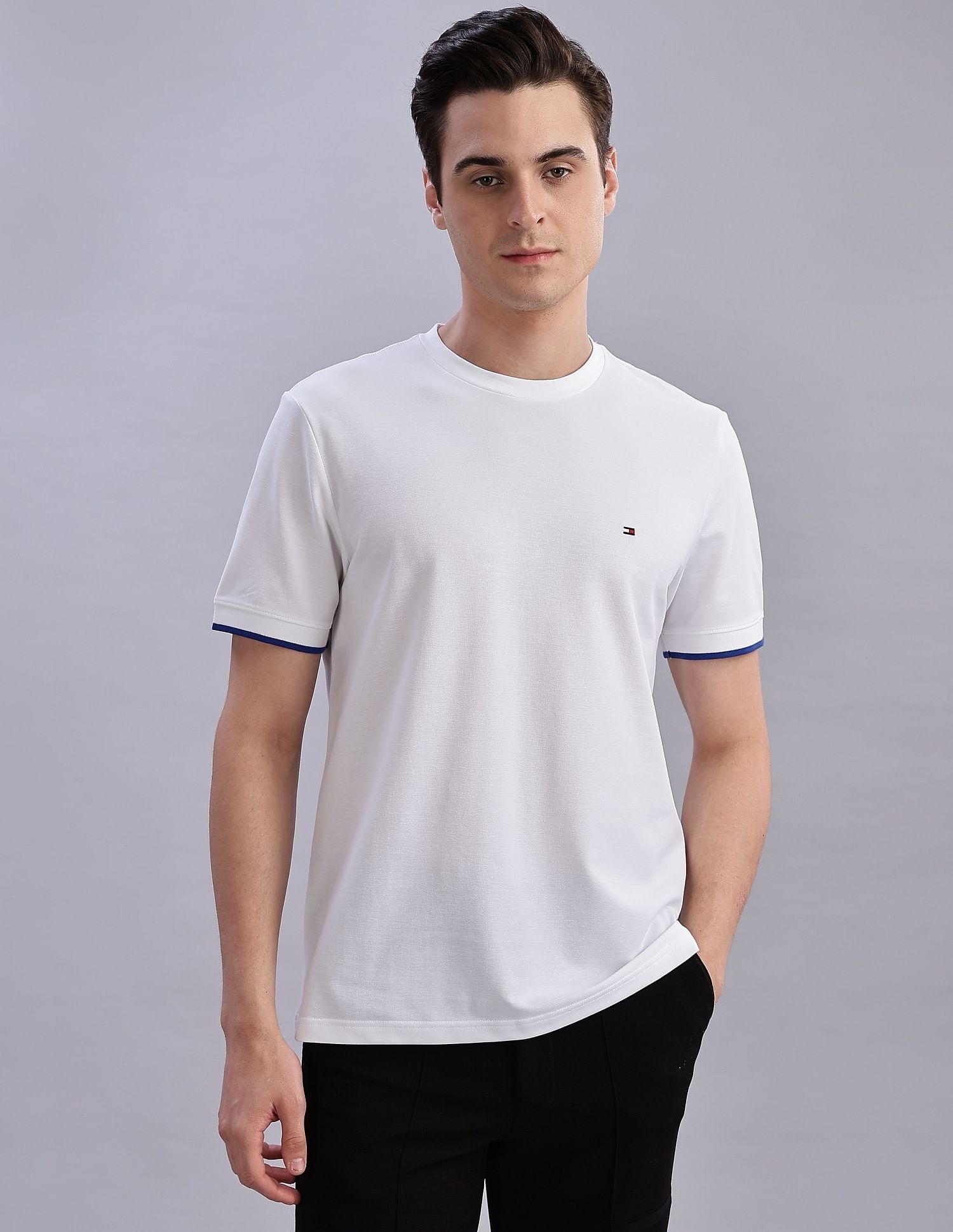 Tommy Hilfiger Solid Regular-Fit Cotton T-Shirts