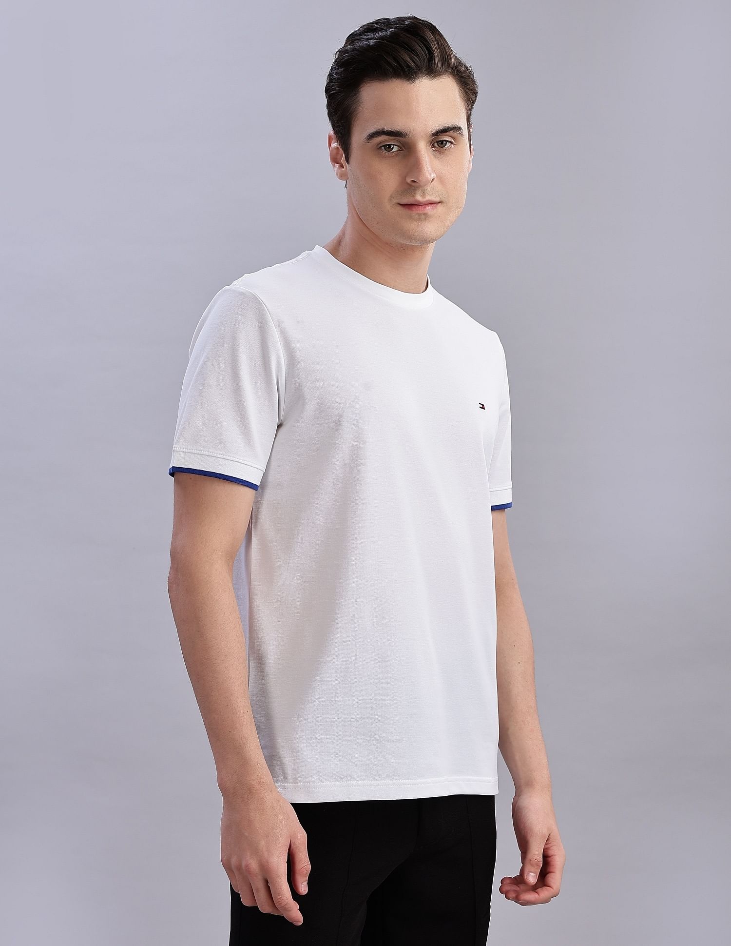 Tommy Hilfiger Solid Regular-Fit Cotton T-Shirts