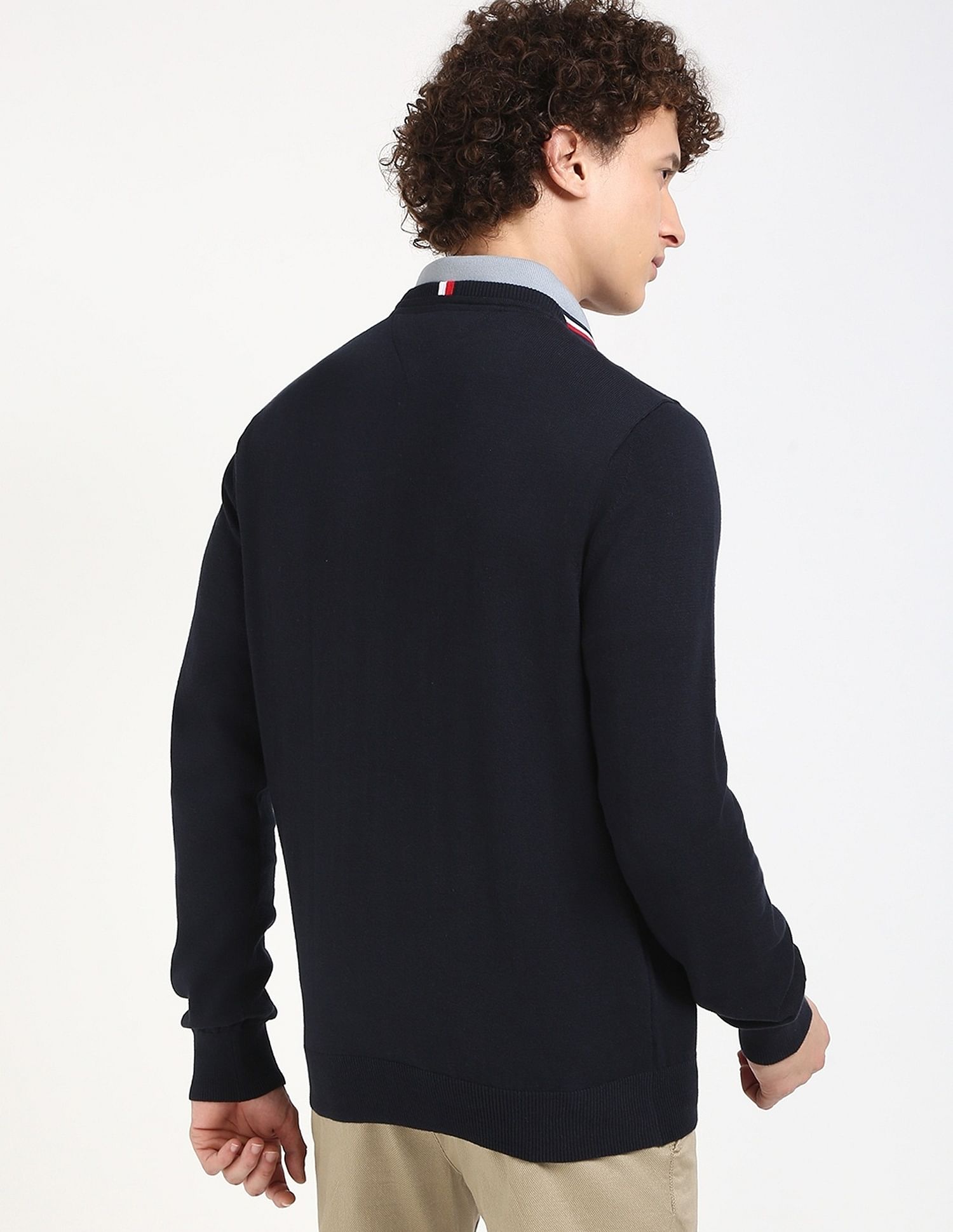 Tommy Hilfiger Solid Regular-Fit Cotton Sweater