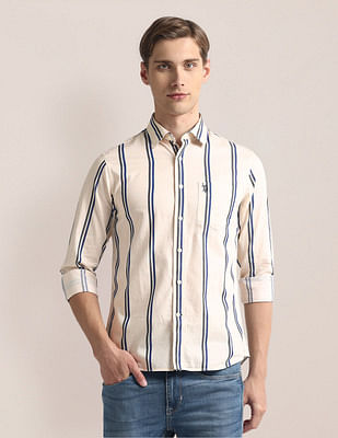 U S Polo Assn Tailored Fit Vertical Stripe Shirt