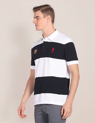 【BAON】25SS★ [BAONHAUS] AANS Stripe Rugby Collar S/S T BQ079_PP4086