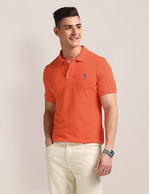 U S Polo Assn Solid Slim Fit Polo Shirt