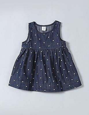 infant blue jean dress