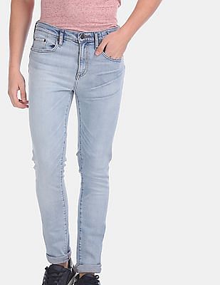 Buy Gap Men Blue Skinny Fit Mid Rise Jeans Nnnow Com