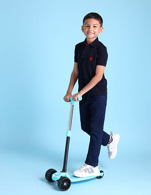 U S Polo Assn Kids Boys Solid Polo Shirt