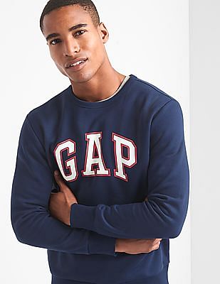 gap logo fleece crewneck sweatshirt