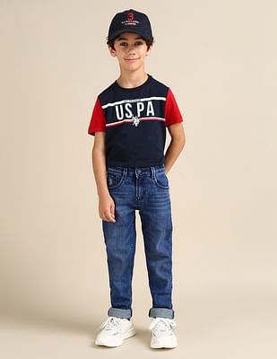 U S Polo Assn Kids Boys Slim Fit Blue Jeans