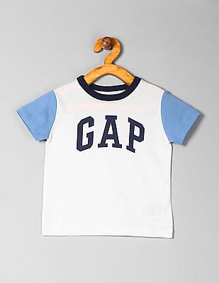 GAP Toddler Boy White Colorblock Logo 