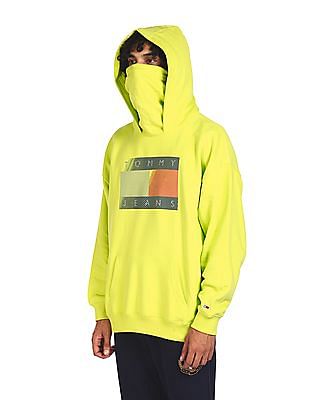 Buy Tommy Hilfiger Men Green Brand Print Hoodie Sweatshirt NNNOW