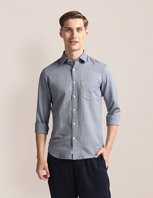 U S Polo Assn Solid Tailored Regular Fit Shirt