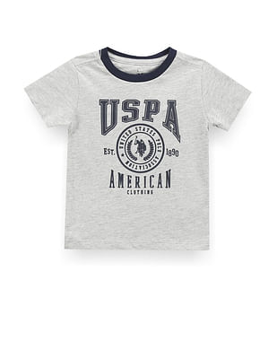 U S Polo Assn Kids Boys Brand Print T-Shirt