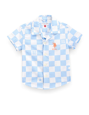 U S Polo Assn Kids Boys Cotton Check Shirt