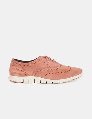 Buy Cole Haan Women Beige ZERØGRAND Wingtip Closed Hole  display picture 2