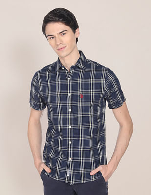 U S Polo Assn Tartan Check Twill Casual Shirt