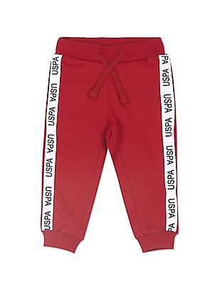 U S Polo Assn Kids Girls Red Mid Rise Solid Joggers